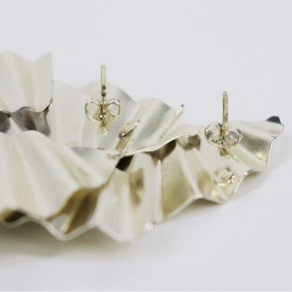 Silver Geometric Earrings - image 6